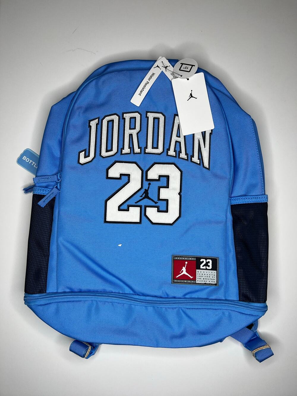 Jordan Jumpman 23 Kids Backpack 15in Blue/Black Zip Adjustable Straps